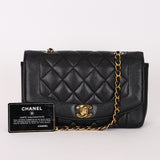 Chanel Small Diana Flap Black Caviar 24K GP