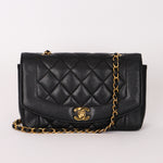 Chanel Small Diana Flap Black Caviar 24K GP