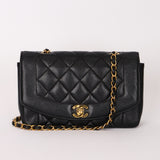 Chanel Small Diana Flap Black Caviar 24K GP