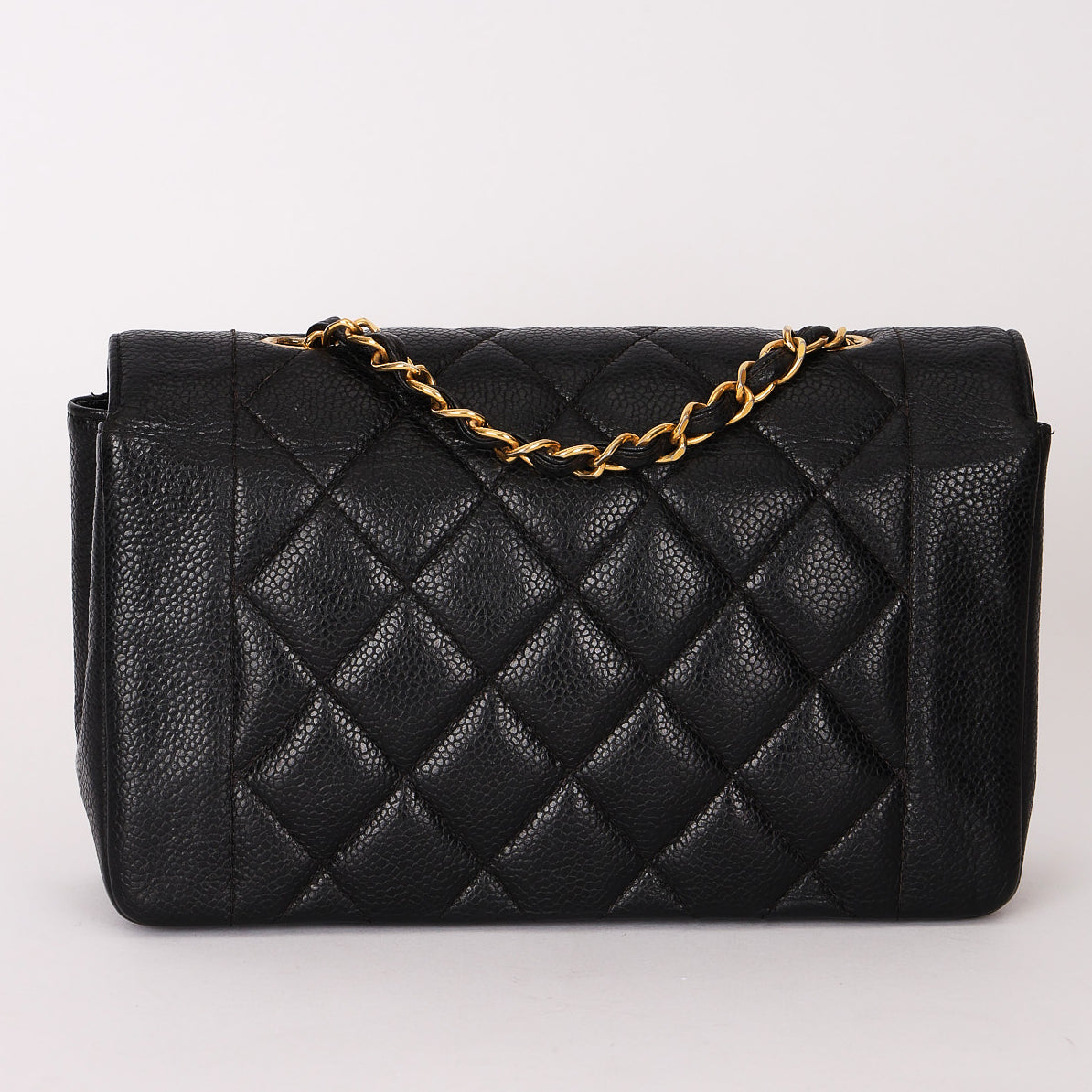 Chanel Small Diana Flap Black Caviar 24K GP