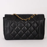 Chanel Small Diana Flap Black Caviar 24K GP