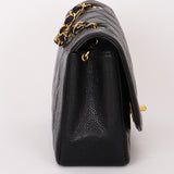 Chanel Small Diana Flap Black Caviar 24K GP