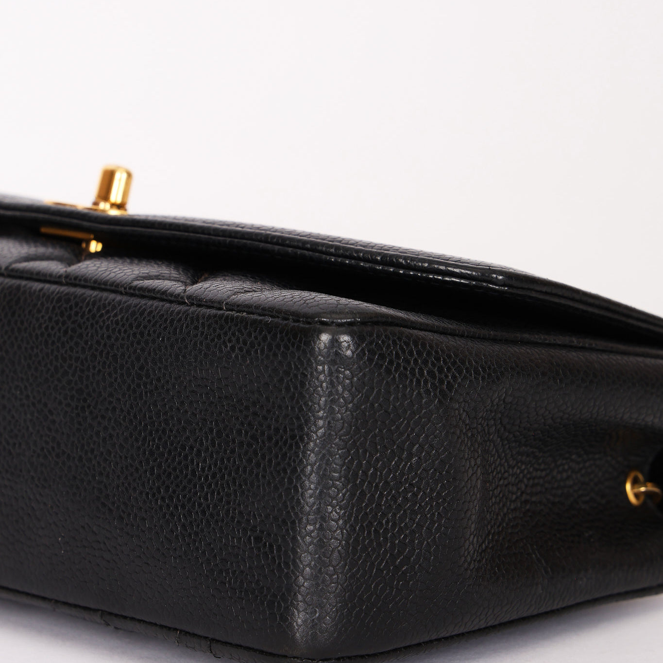 Chanel Small Diana Flap Black Caviar 24K GP