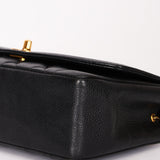 Chanel Small Diana Flap Black Caviar 24K GP