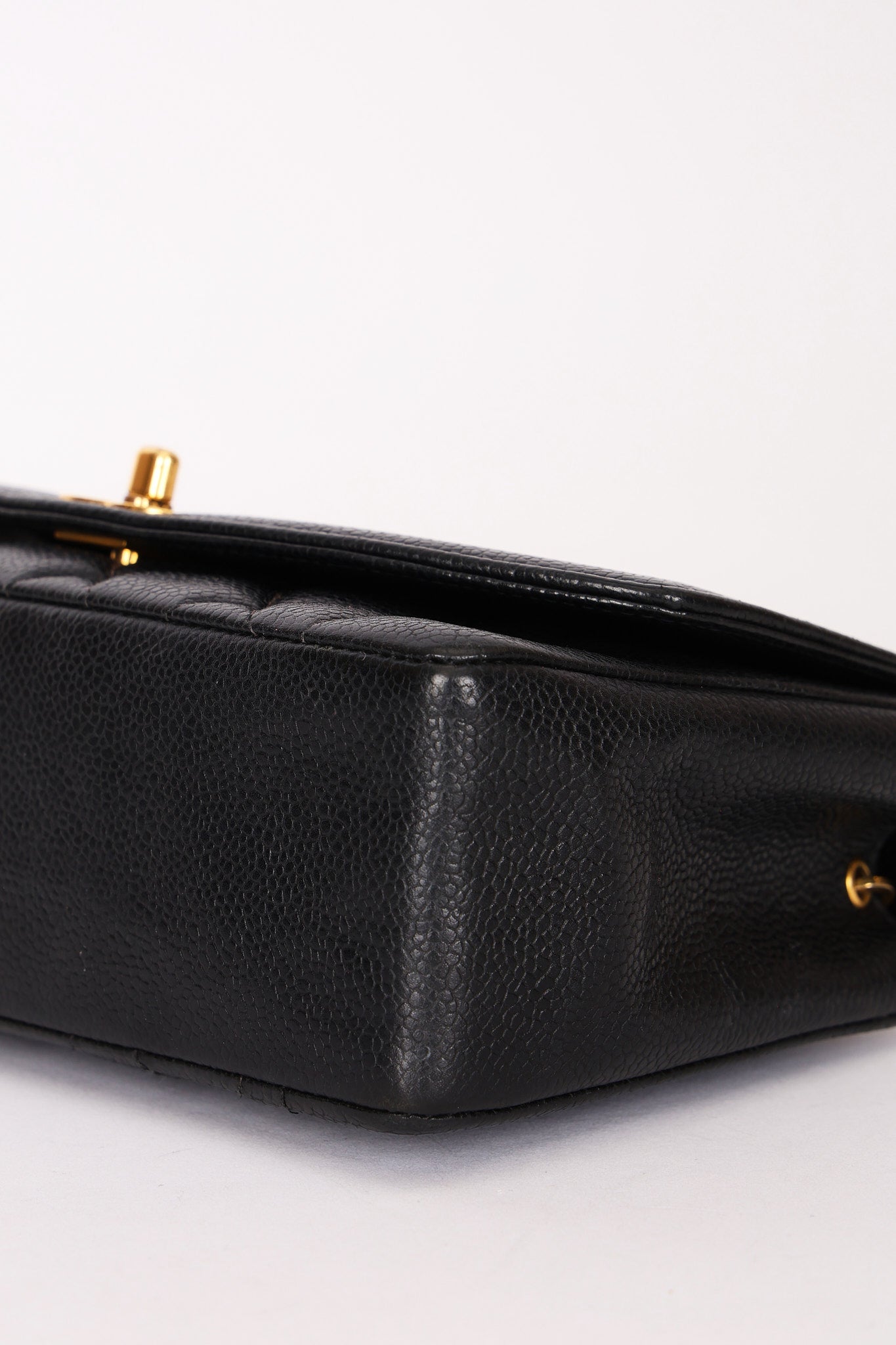 Chanel Small Diana Flap Black Caviar 24K GP