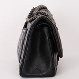 Chanel 2.55 Reissue Double Flap 225 Brasserie Charms Black Calfskin RHW