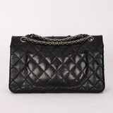 Chanel 2.55 Reissue Double Flap 225 Brasserie Charms Black Calfskin RHW
