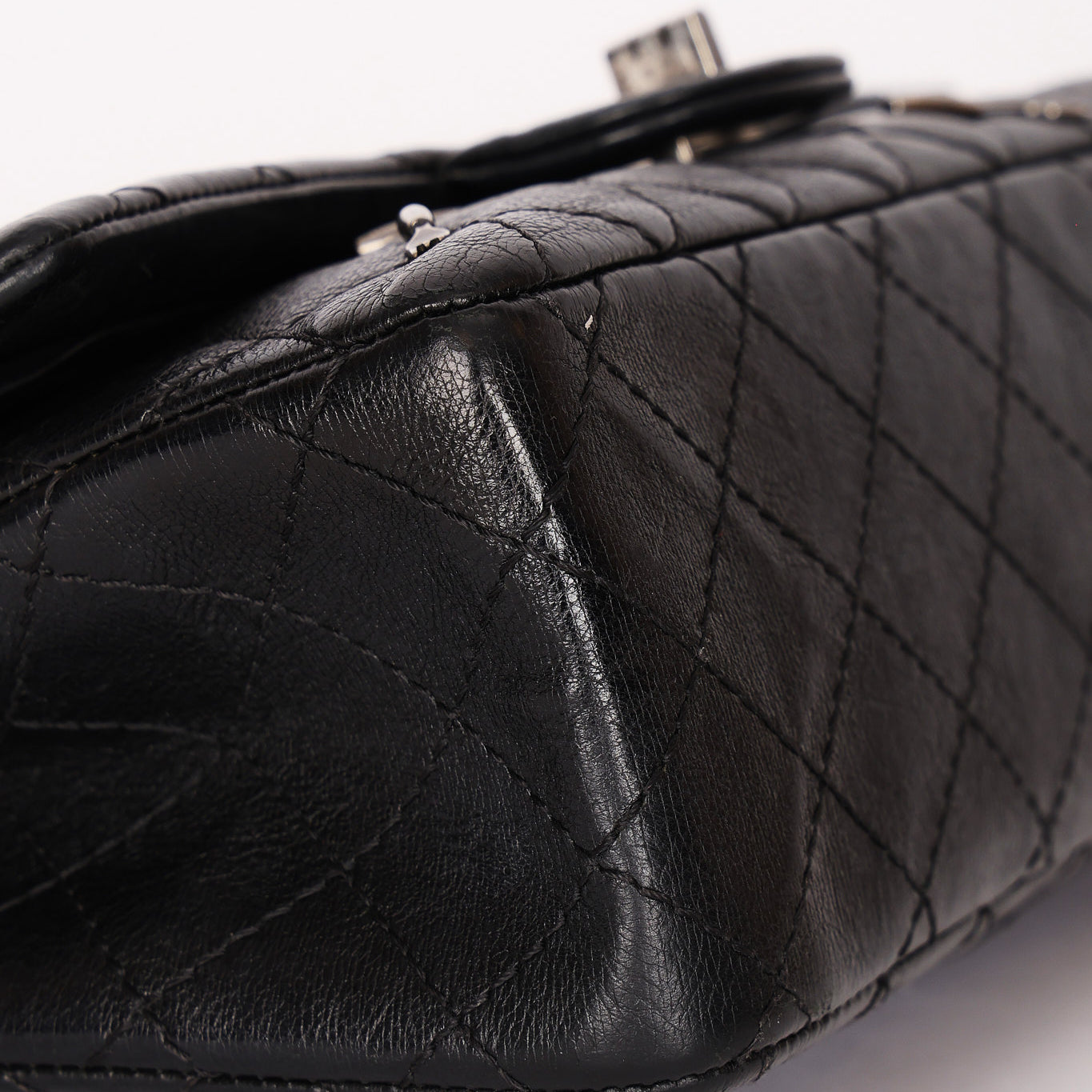 Chanel 2.55 Reissue Double Flap 225 Brasserie Charms Black Calfskin RHW