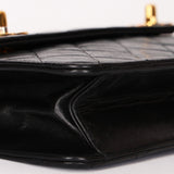 Ultra-Rare Chanel Double Turnlock Mini Briefcase Bag Black Lambskin 24K GP