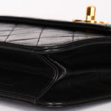 Ultra-Rare Chanel Double Turnlock Mini Briefcase Bag Black Lambskin 24K GP