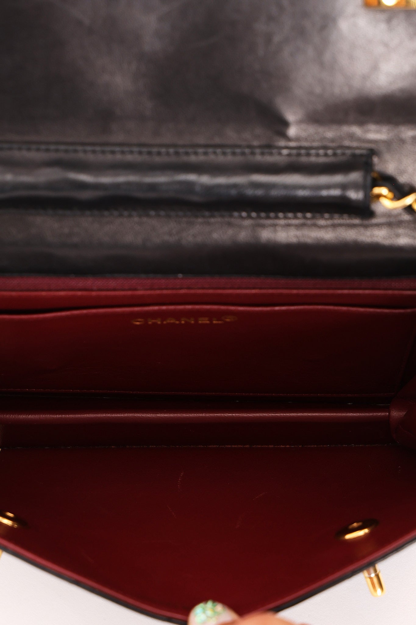 Ultra-Rare Chanel Double Turnlock Mini Briefcase Bag Black Lambskin 24K GP