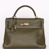 Hermès Kelly 32 Vert Olive Togo