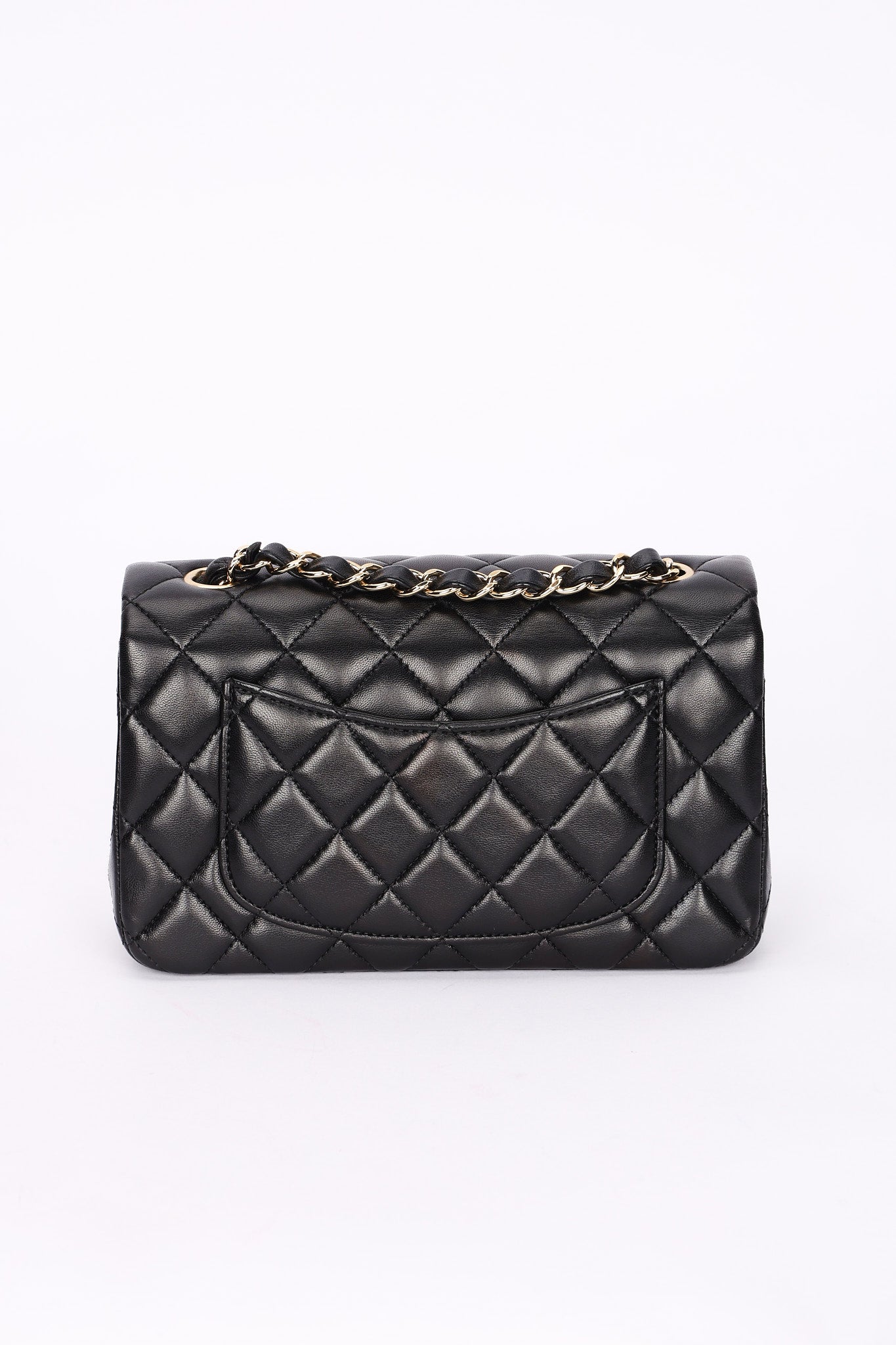 Chanel Mini Rectangular Black Lambskin CGHW