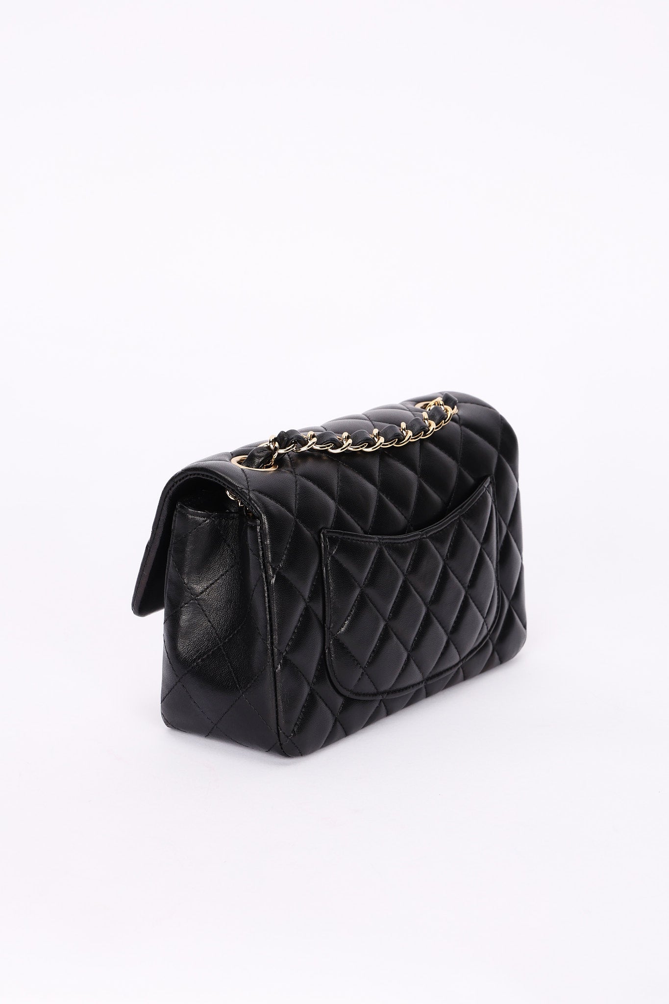 Chanel Mini Rectangular Black Lambskin CGHW