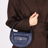Chanel Polly Pocket Pouch Navy Caviar 2023 GHW