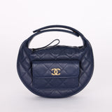 Chanel Caviar Half-Moon Top Handle Bag