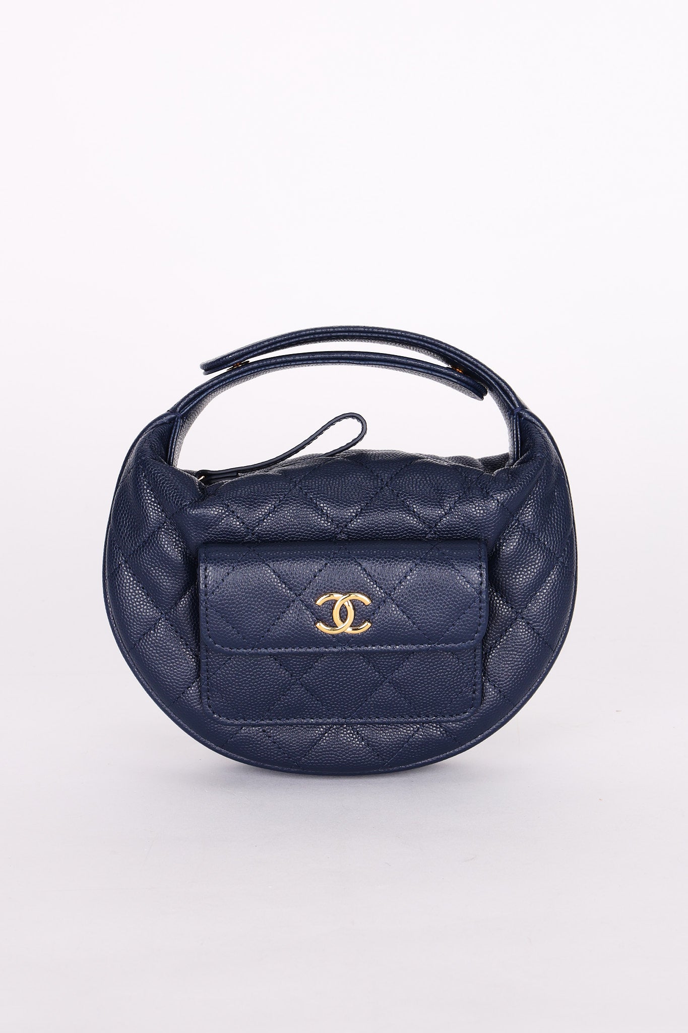 Chanel Caviar Half-Moon Top Handle Bag