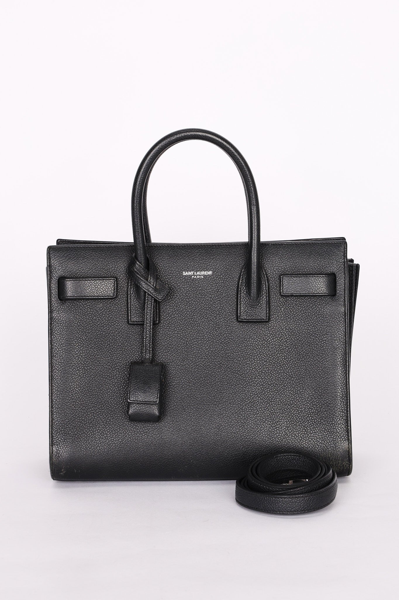 Saint Laurent Sac-De Jour Leather Top Handle Bag