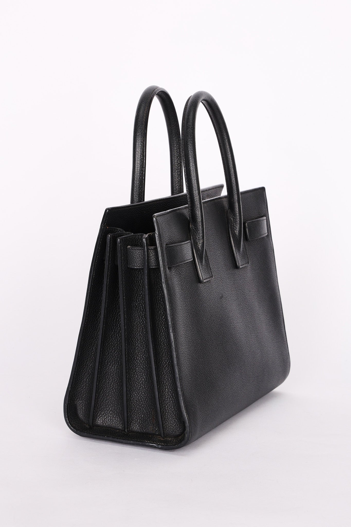 Saint Laurent Sac-De Jour Leather Top Handle Bag