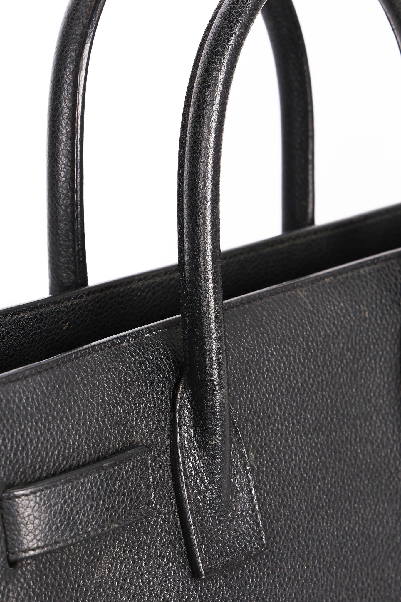 Saint Laurent Sac-De Jour Leather Top Handle Bag