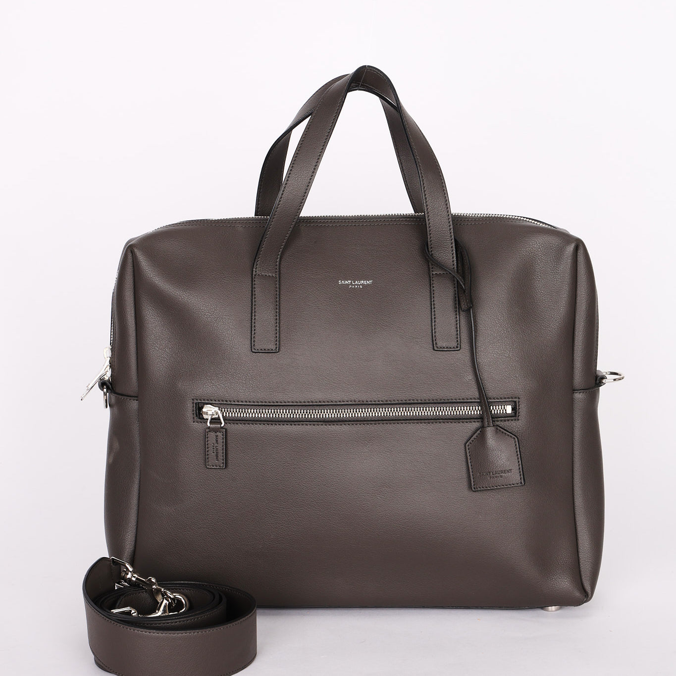 Saint Laurent Leather Sac De Jour Briefcase Bag