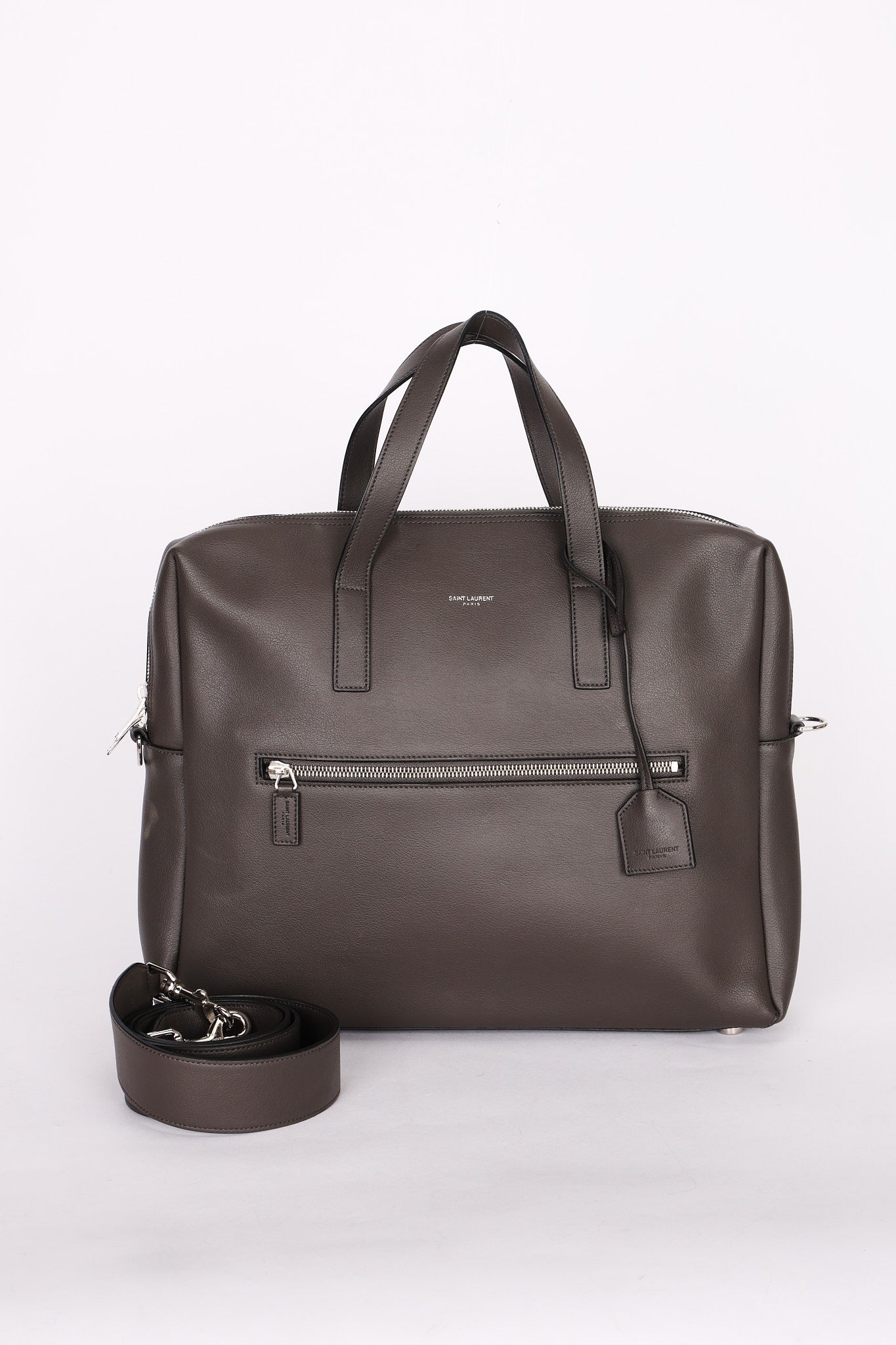 Saint Laurent Leather Sac De Jour Briefcase Bag