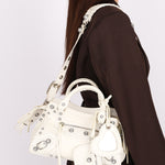 Balenciaga XS Neo Cagole City Bag Optic White Lambskin