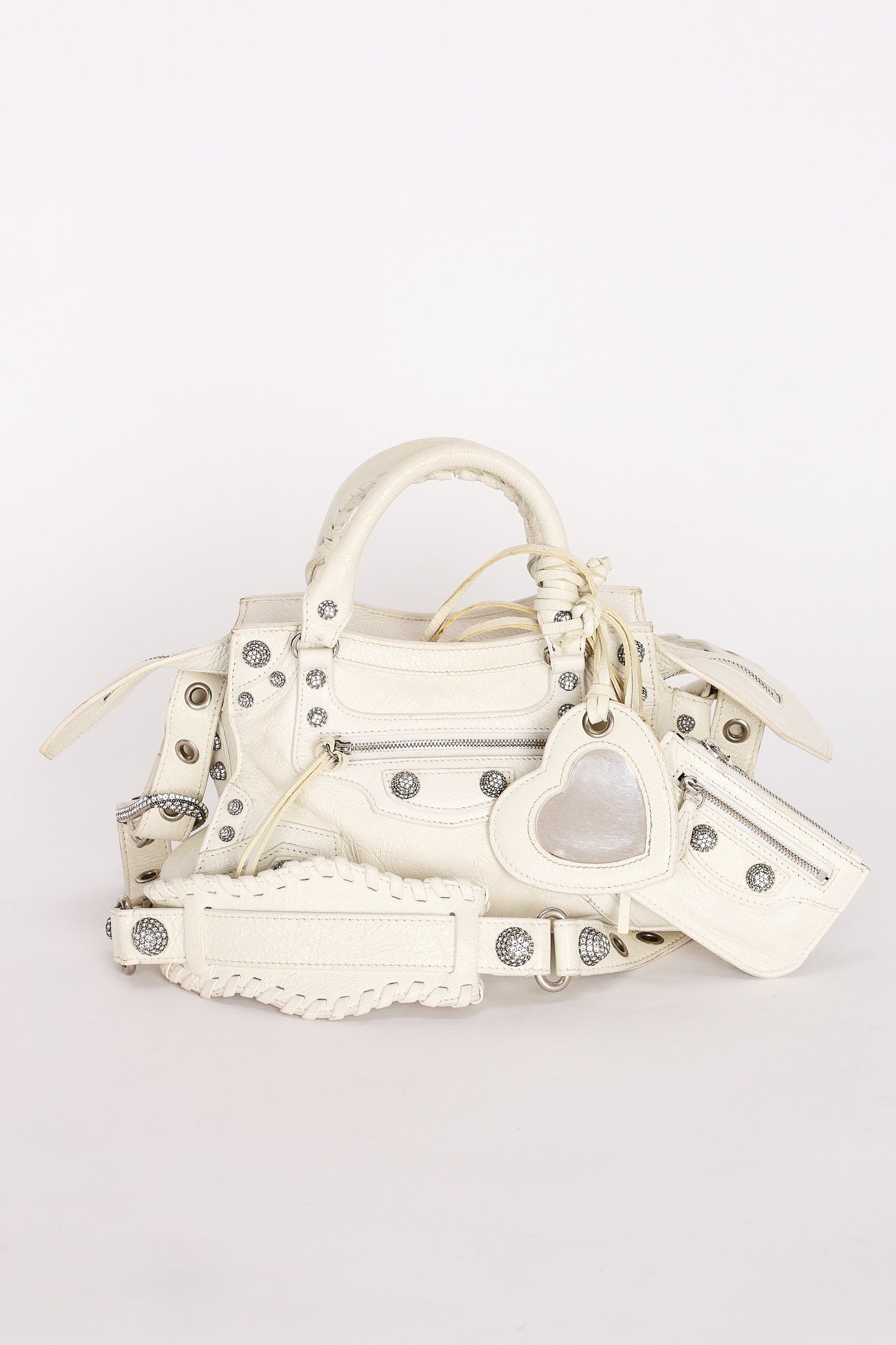 Balenciaga XS Neo Cagole City Bag White