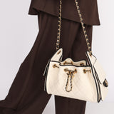 Chanel Mini 25 Ecru Canvas and Black Calfskin 2026 Cruise GHW