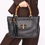 Gucci Leather Bamboo Top Handle Bag