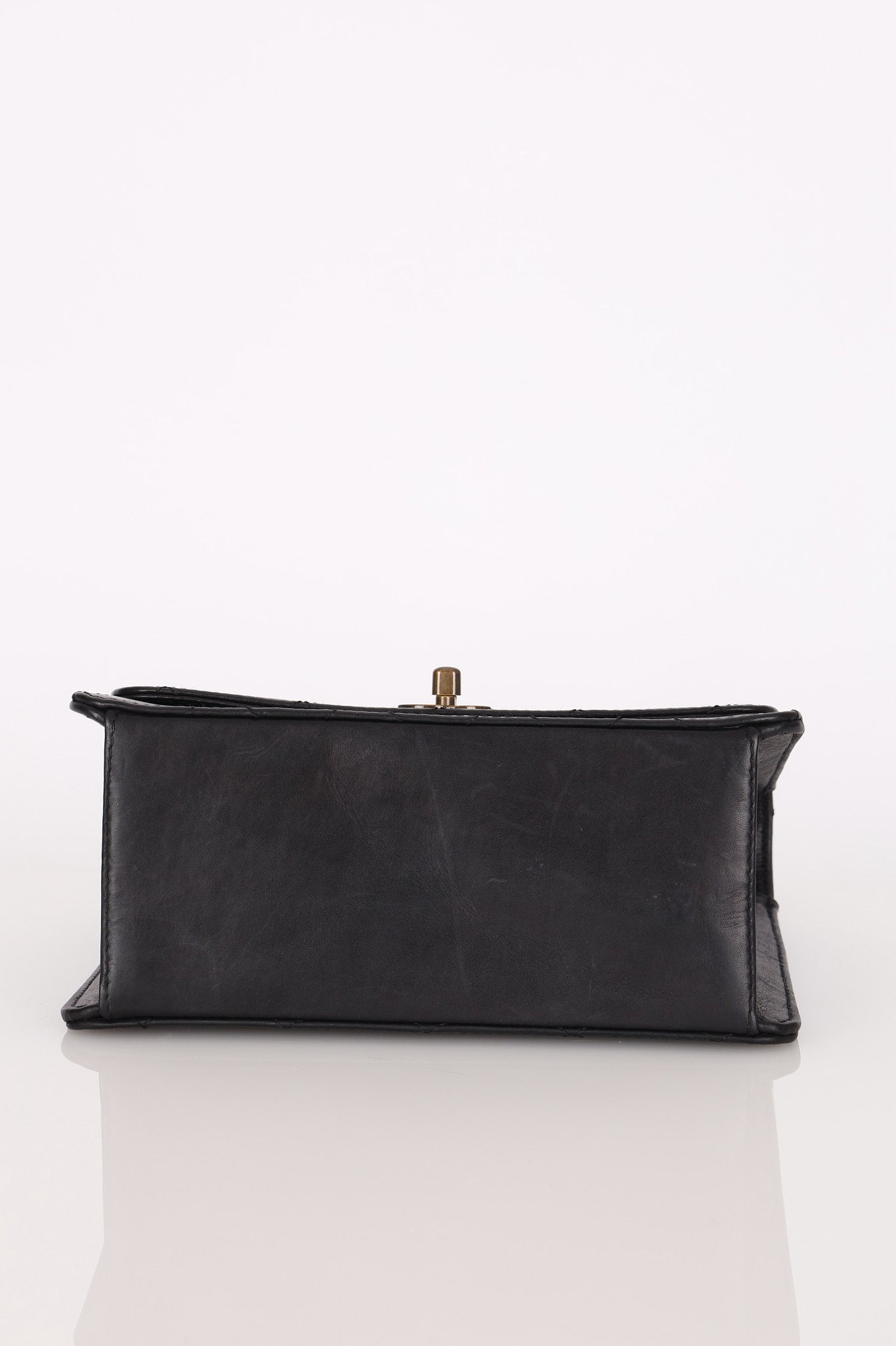 Chanel Top Handle Bag Black Lambskin AGHW