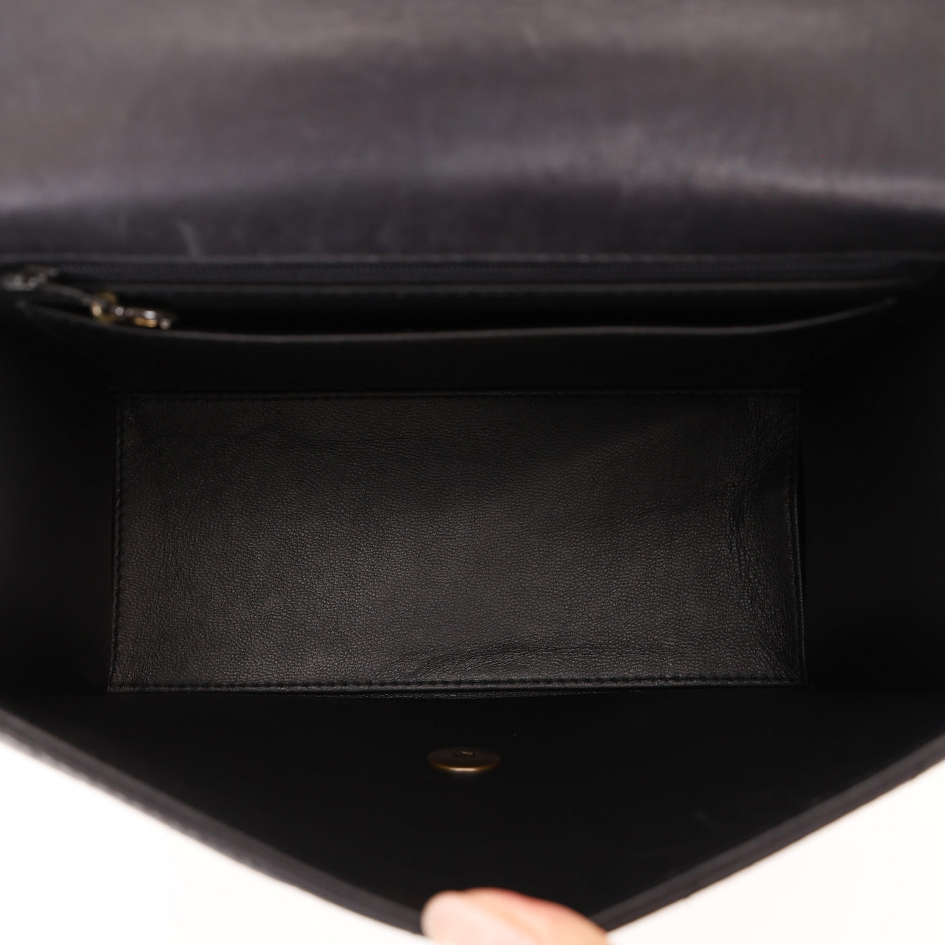 Chanel Top Handle Bag Black Lambskin AGHW