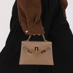 Hermès Mini Kelly Etoupe Epsom 2020 GHW