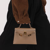 Hermès Mini Kelly Etoupe Epsom 2020 GHW