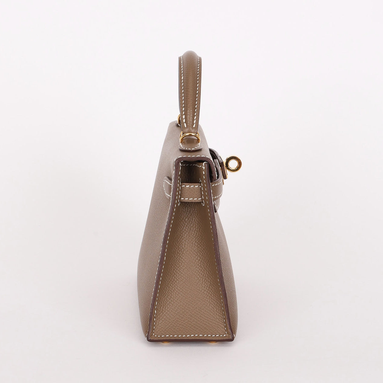 Hermès Mini Kelly Etoupe Epsom Sellier 2020 GHW
