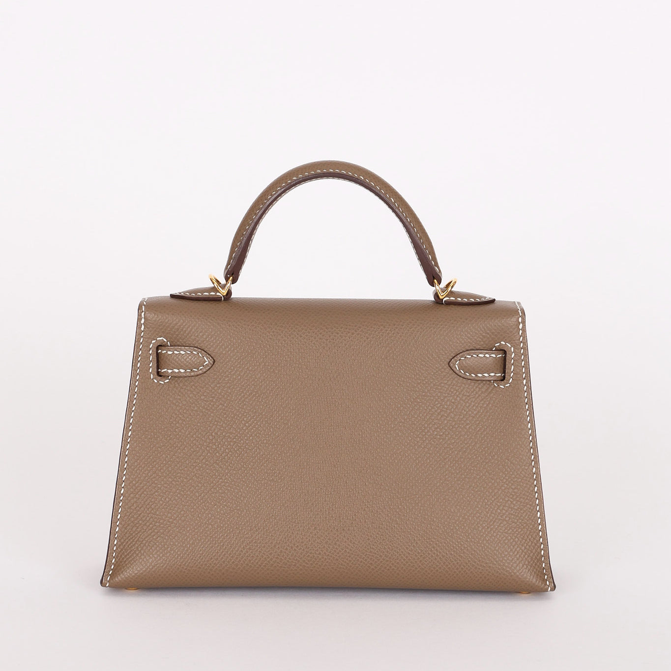 Hermès Mini Kelly Etoupe Epsom Sellier 2020 GHW