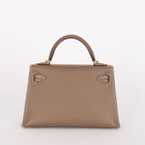 Hermès Mini Kelly Etoupe Epsom Sellier 2020 GHW