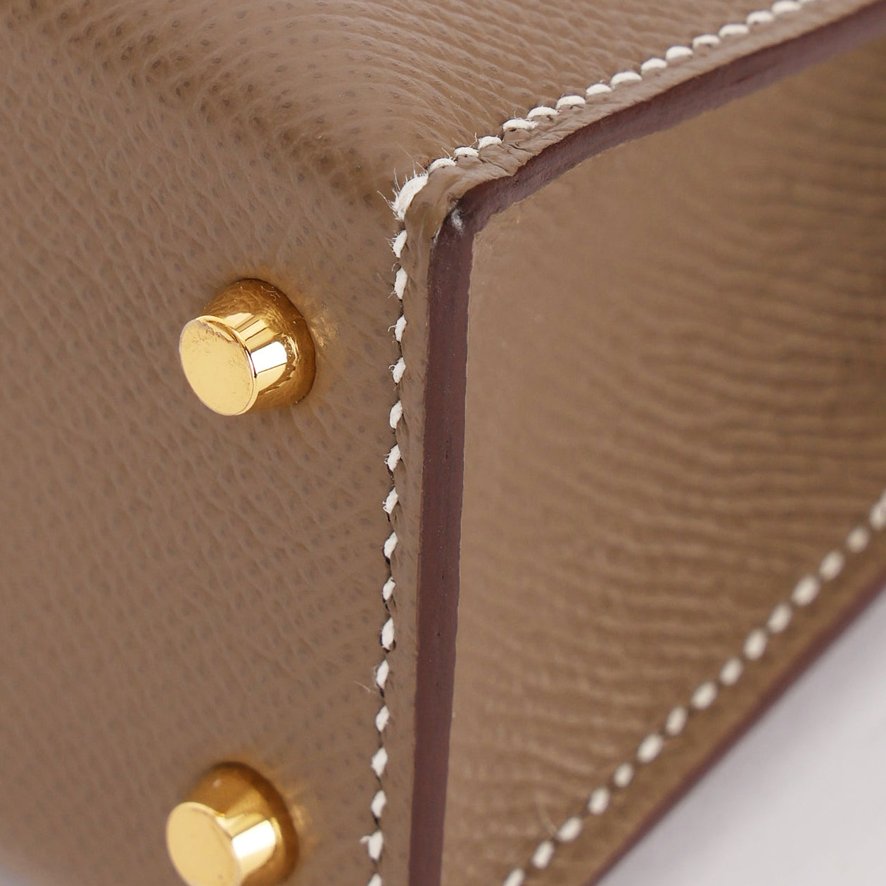 Hermès Mini Kelly Etoupe Epsom Sellier 2020 GHW