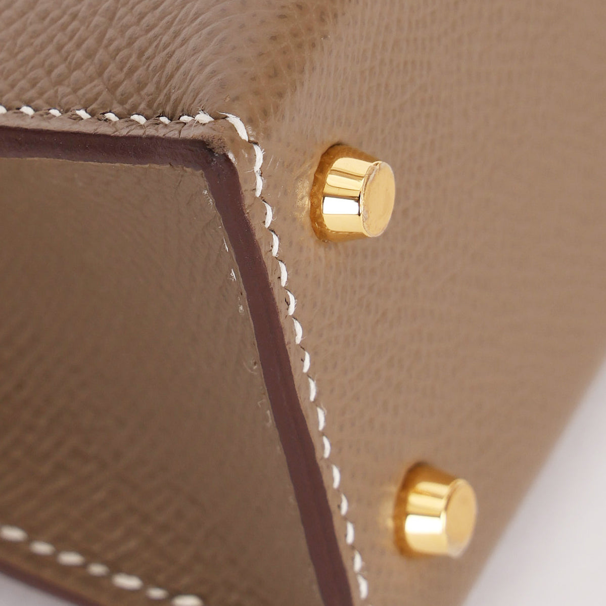 Hermès Mini Kelly Etoupe Epsom Sellier 2020 GHW