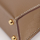 Hermès Mini Kelly Etoupe Epsom Sellier 2020 GHW