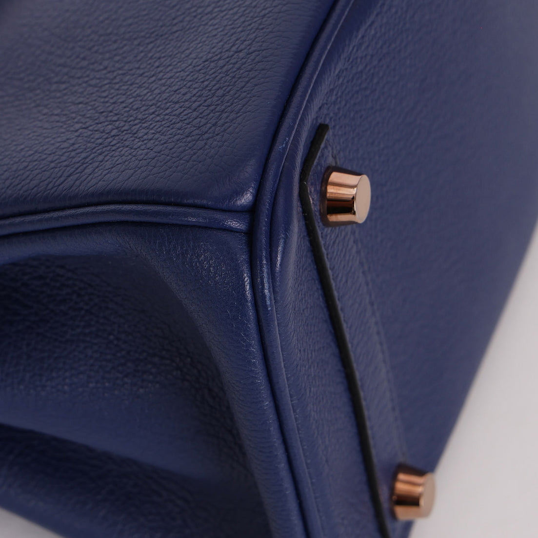 Hermès Birkin 25 Bleu Navy Taurillon Novillo with Alligator Touch GHW