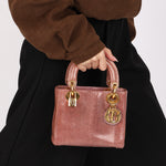Rare Dior Mini Lady Purple Lizard 1990s