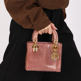 Rare Dior Mini Lady Purple Lizard 1990s