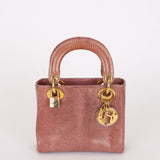 Rare Dior Mini Lady Purple Lizard 1990s