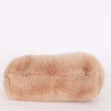 Fendi Small First Fur Clutch Mauve Blush with Fendi O'Lock Chain