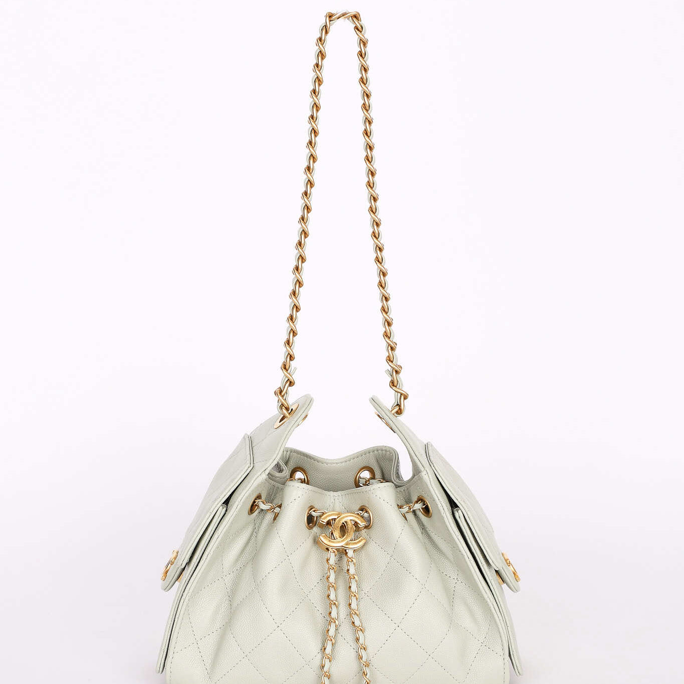 Limited Edition Chanel Mini 25 Light Sage Caviar 2026 AGHW