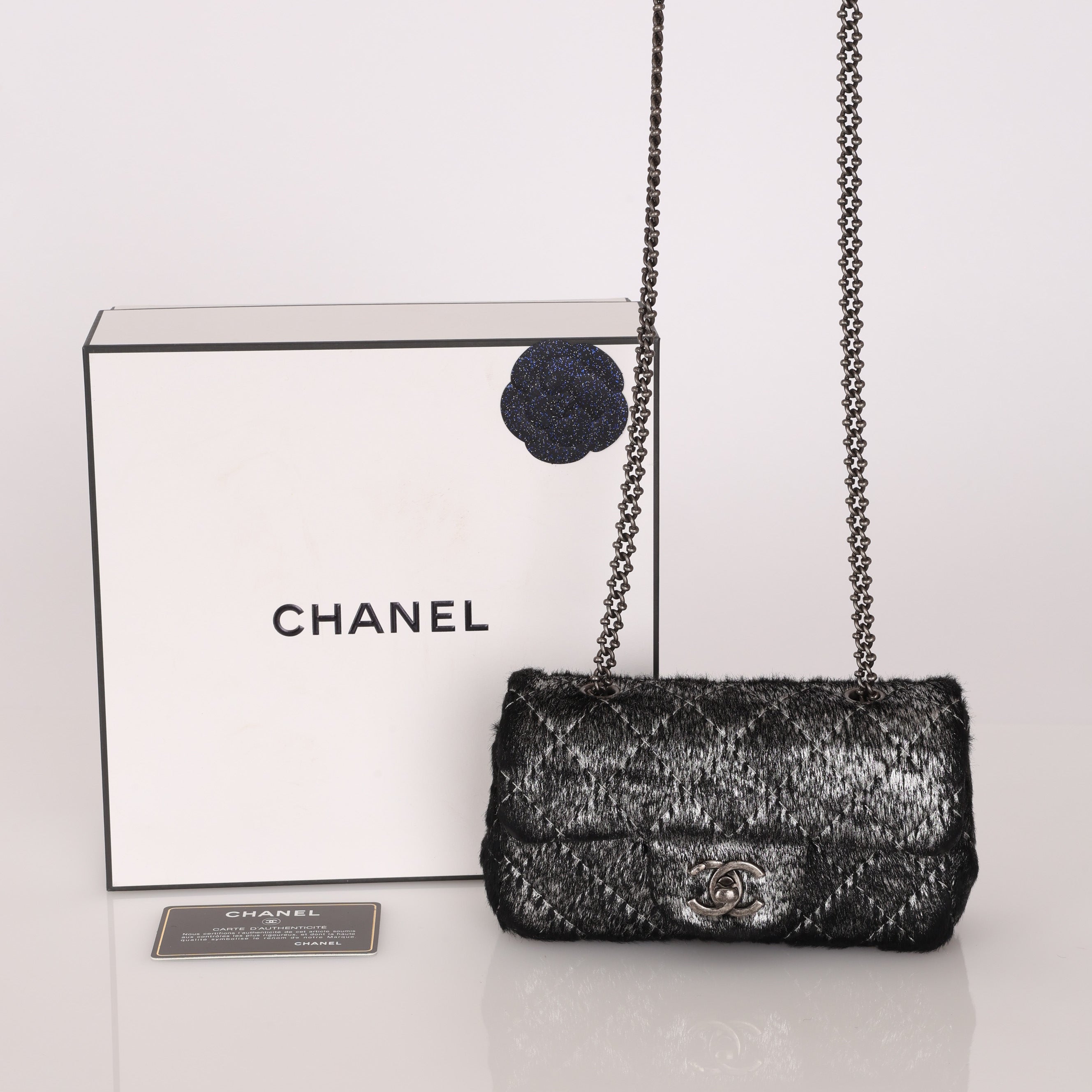 Chanel Mini Flap Metallic Ponyhair 2015 RHW
