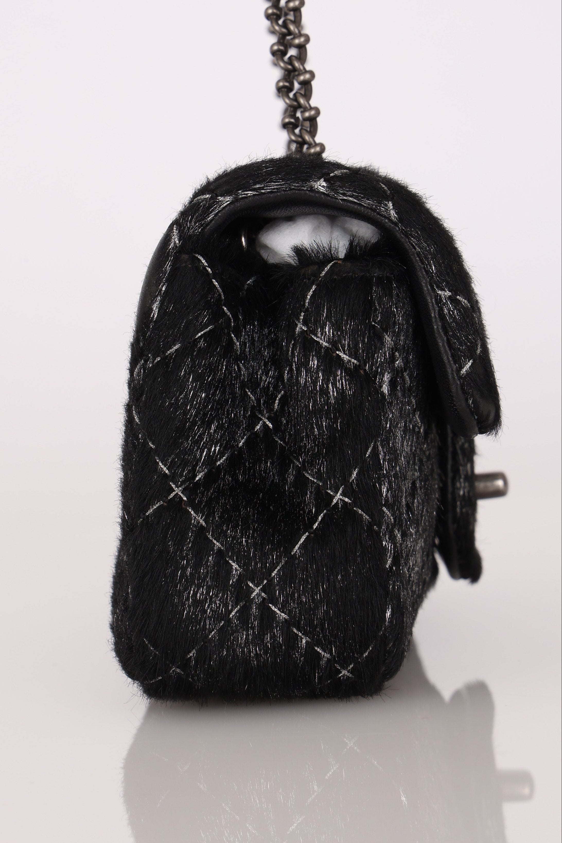 Chanel Mini Flap Metallic Ponyhair 2015 RHW