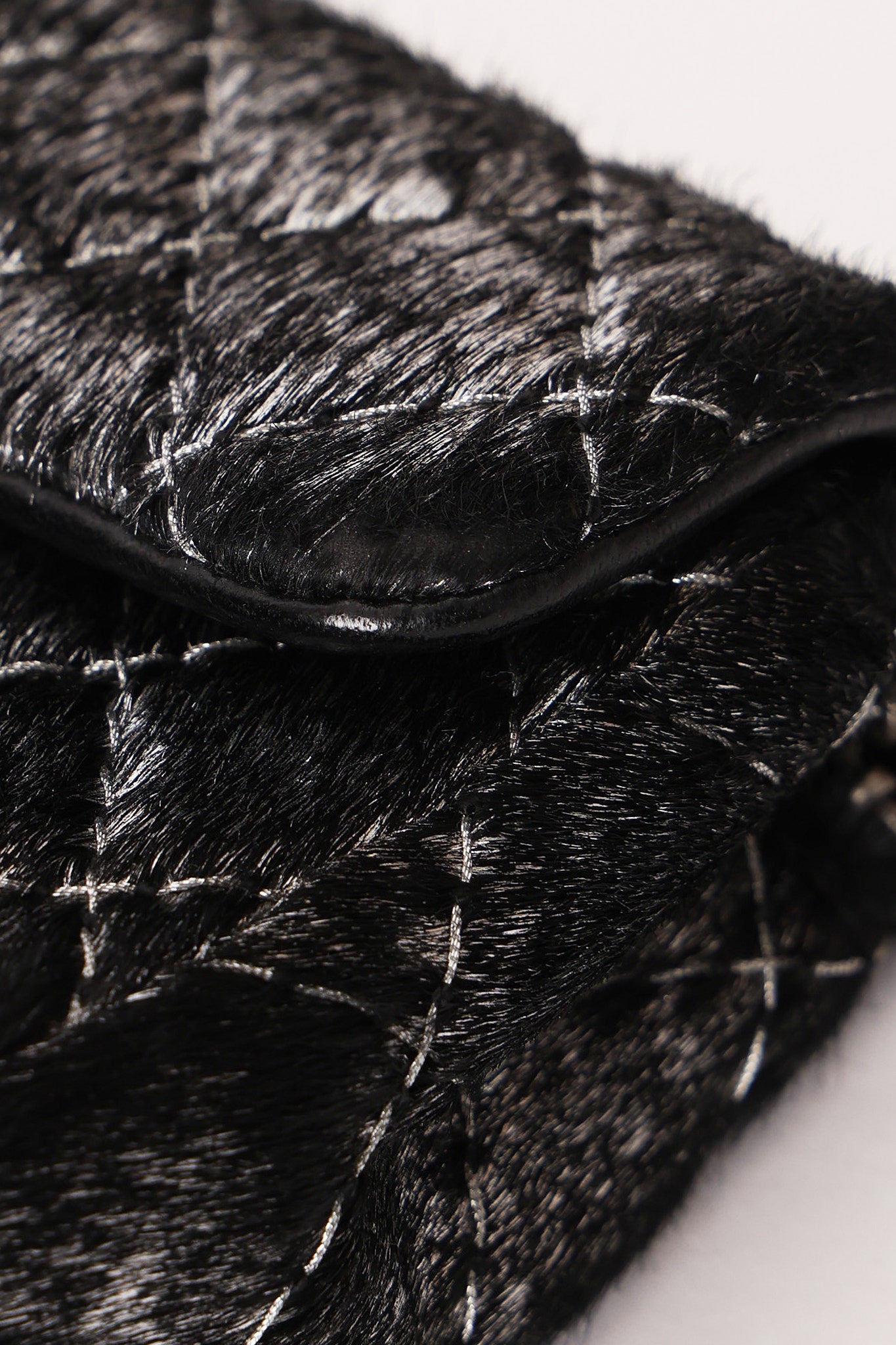 Rare Chanel Mini Single Flap Metallic Ponyhair 2015 RHW