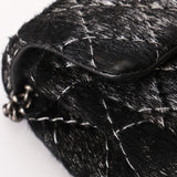 Rare Chanel Mini Single Flap Metallic Ponyhair 2015 RHW